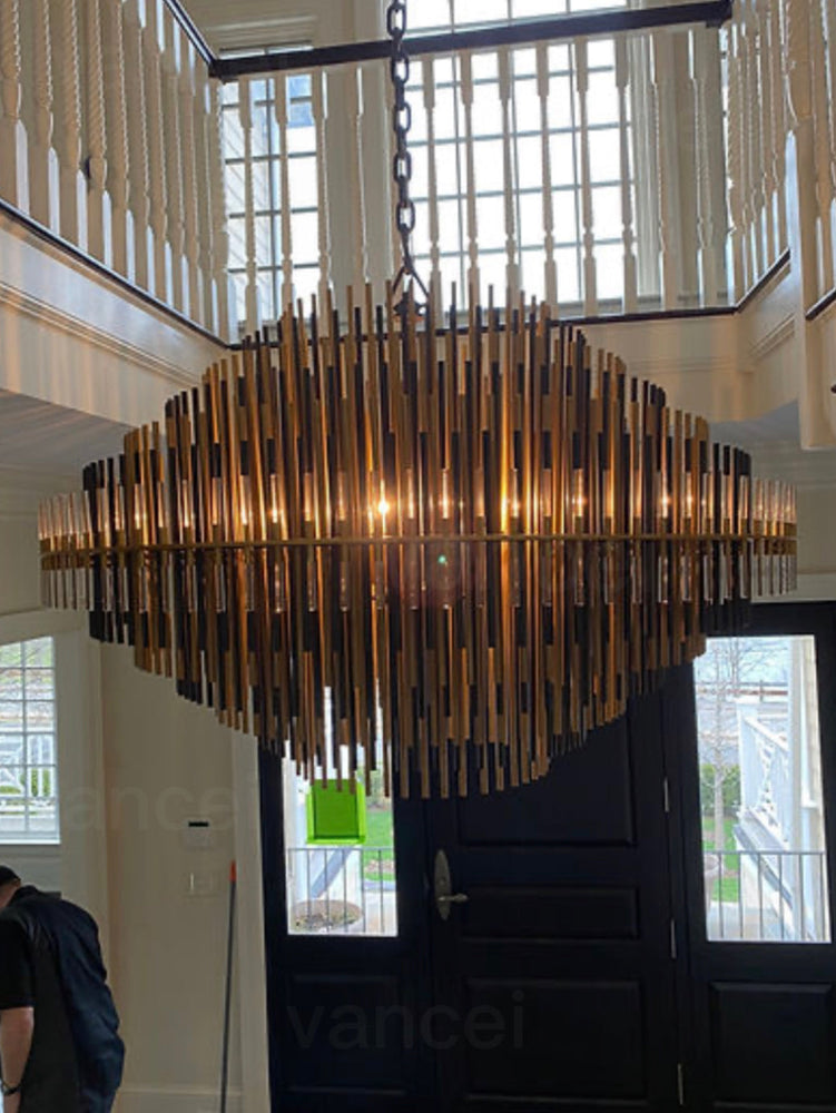 Emile Industrial Wind Round Chandelier 50" 60"( customized size)
