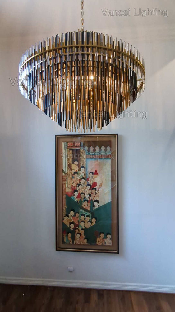 Emile Industrial Wind Round Chandelier 50" 60"( customized size)