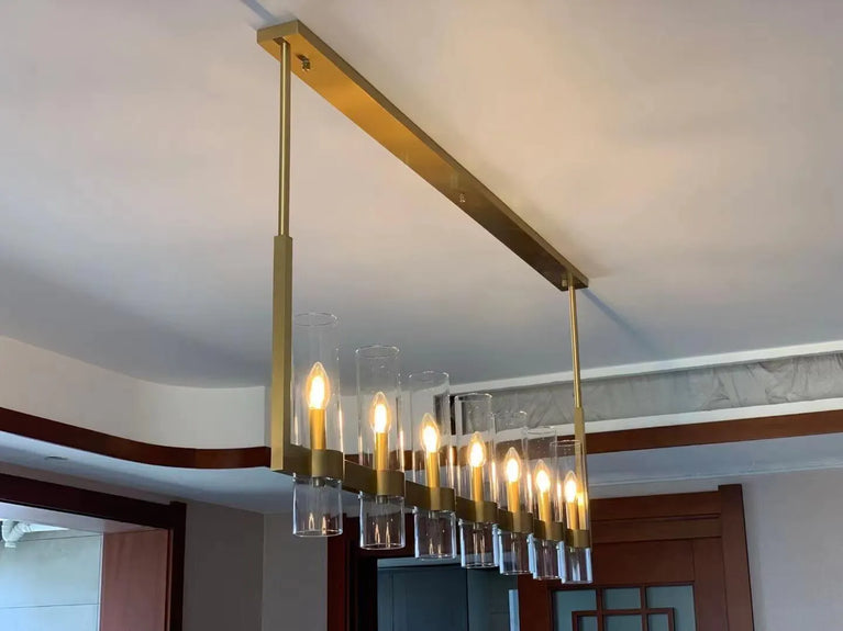 Ravelle Glass Linear Chandelier 50"(customized)