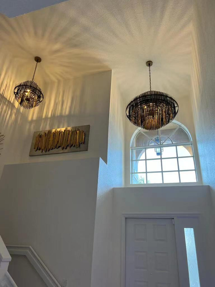 Emile Industrial Wind Round Chandelier 50" 60"( customized size)