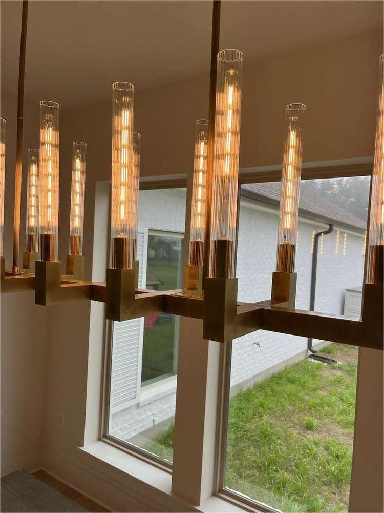 Cannele Linear Candlestick Linear Chandelier Light 55"