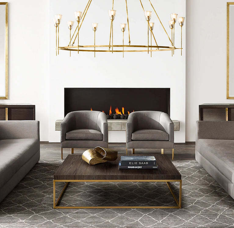 Torche Round Chandelier 46", Modern chandelier living room