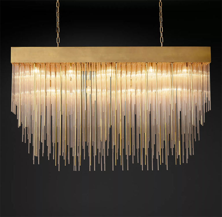 Whitely Square Chandelier 54'', Luxury Home Decor Lamp