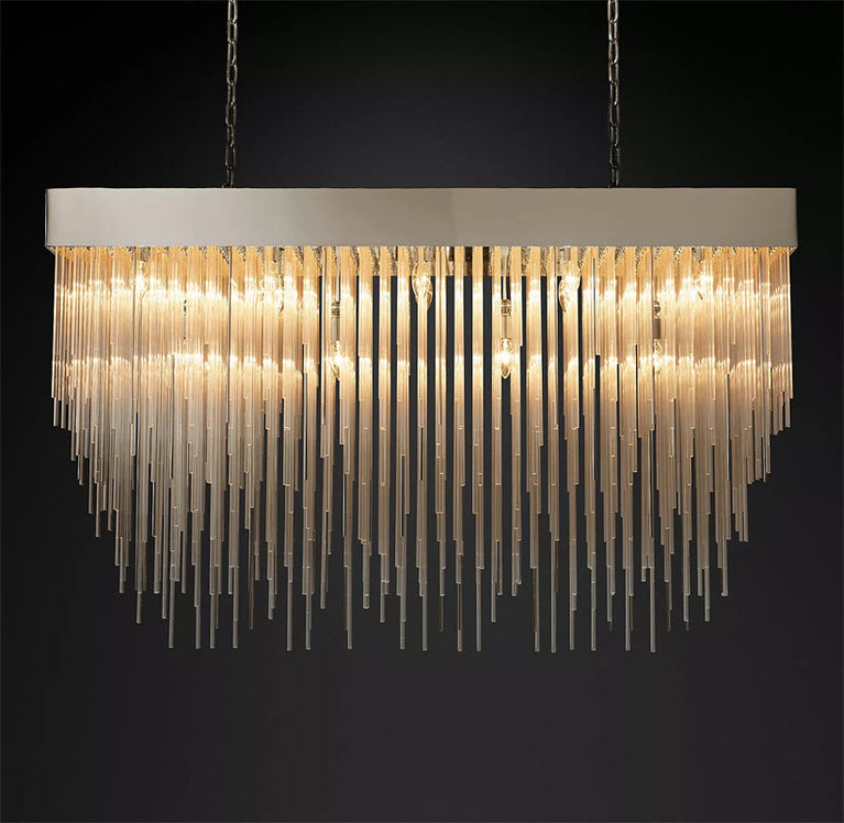 Whitely Square Chandelier 54'', Luxury Home Decor Lamp