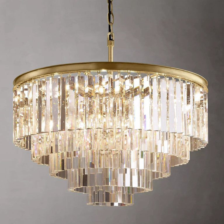 Clavel Crystal Round Chandelier for Living Room, Interior lighting