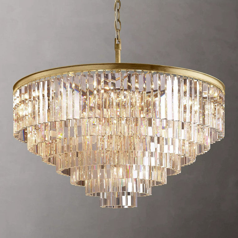 Clavel Crystal Round Chandelier for Living Room, Interior lighting