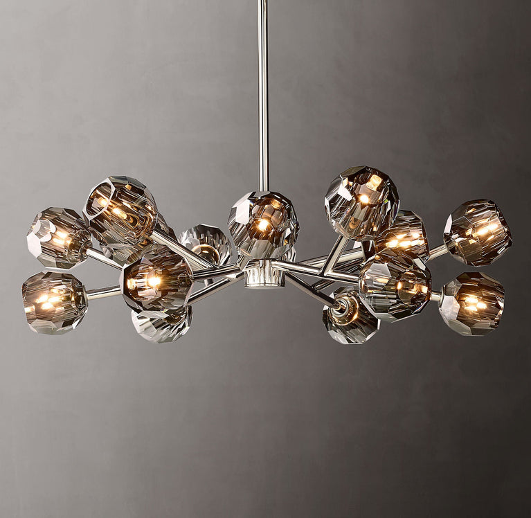 Bille De Crystal Ball Round Chandelier 36"