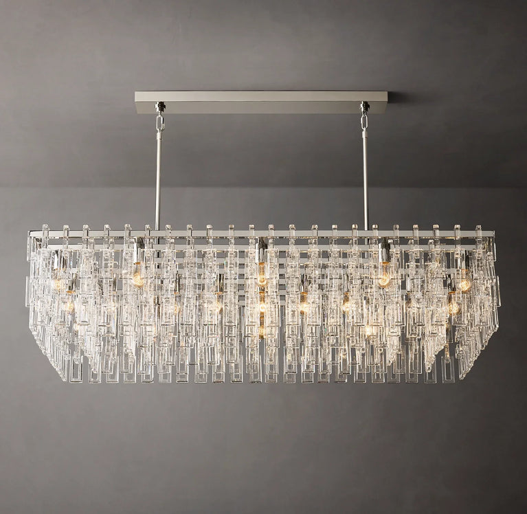 Fabricia Glass Chandelier 60'', Luxury Indoor Lamps for Living Room
