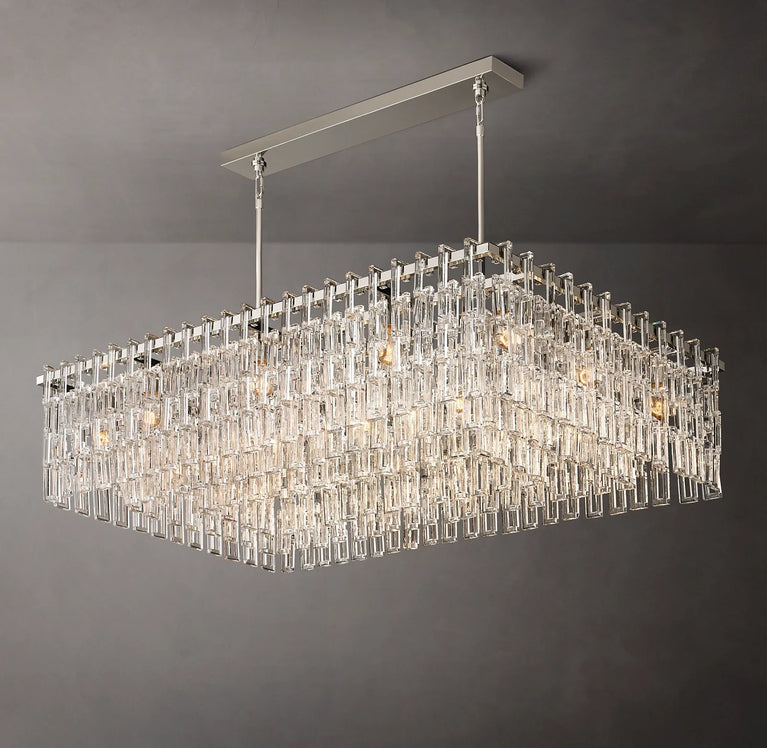 Fabricia Glass Chandelier 60'', Luxury Indoor Lamps for Living Room