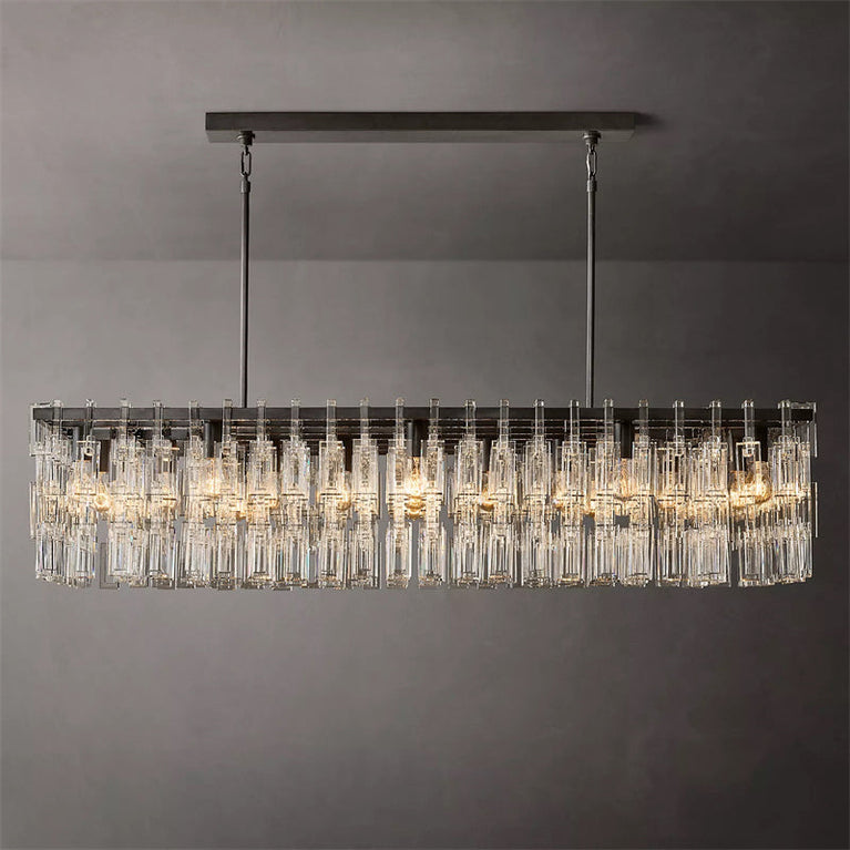 Marignan Crystal Modern Round Chandelier 60" Living Room Chandelier