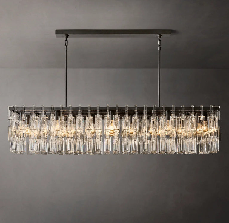 Fabricia Glass Chandelier 60'', Luxury Indoor Lamps for Living Room
