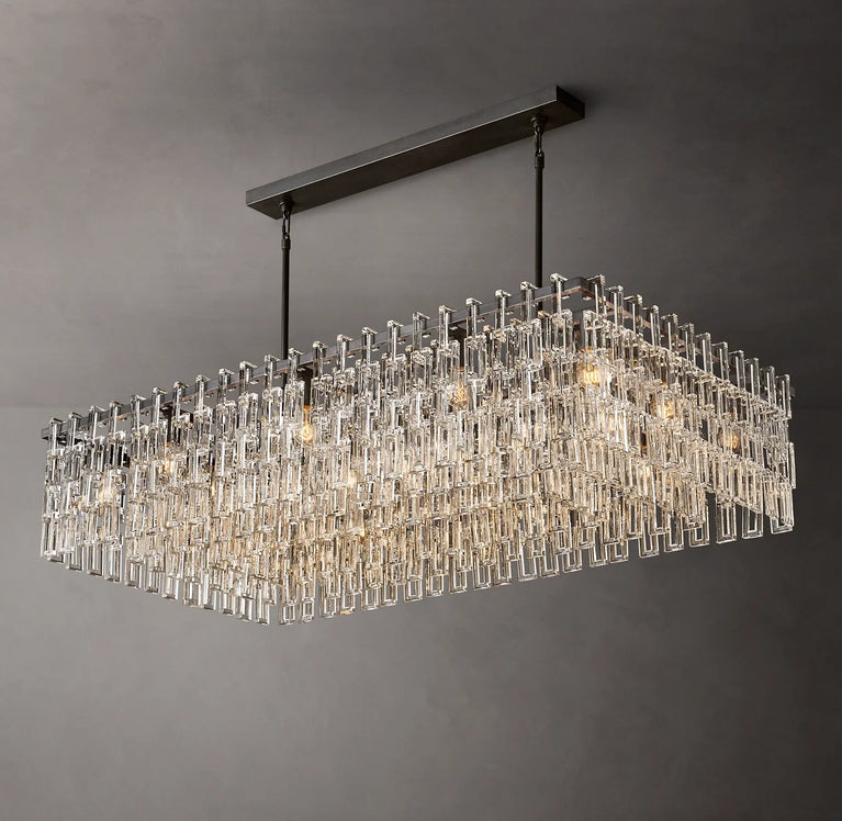 Fabricia Glass Chandelier 60'', Luxury Indoor Lamps for Living Room