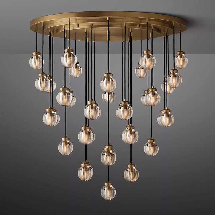 Perle Glass Round Chandelier