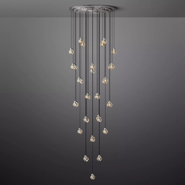 Perle Glass Round Chandelier