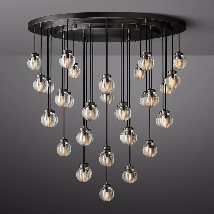Perle Glass Round Chandelier