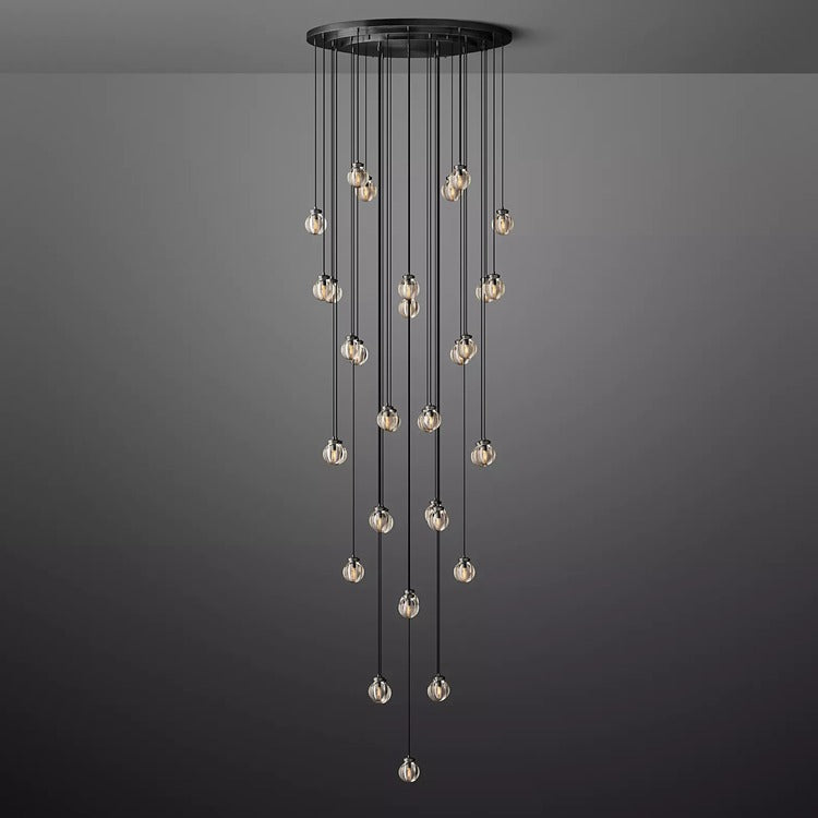 Perle Glass Round Chandelier