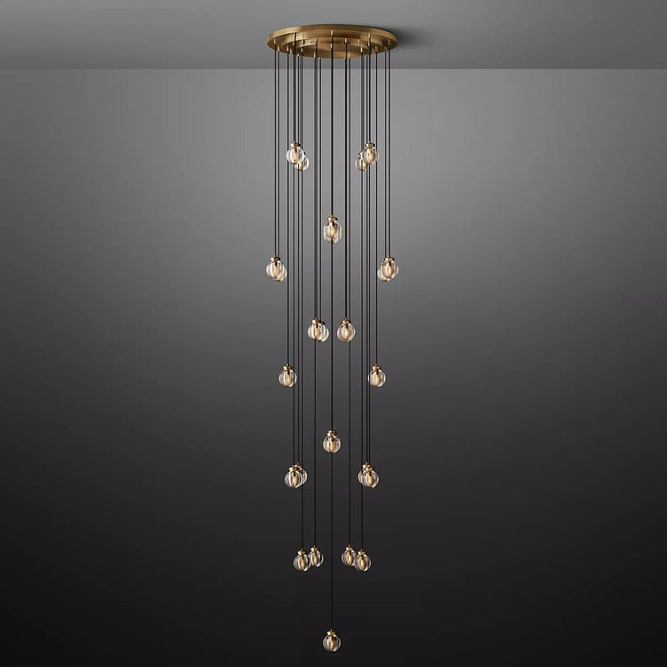 Perle Glass Round Chandelier