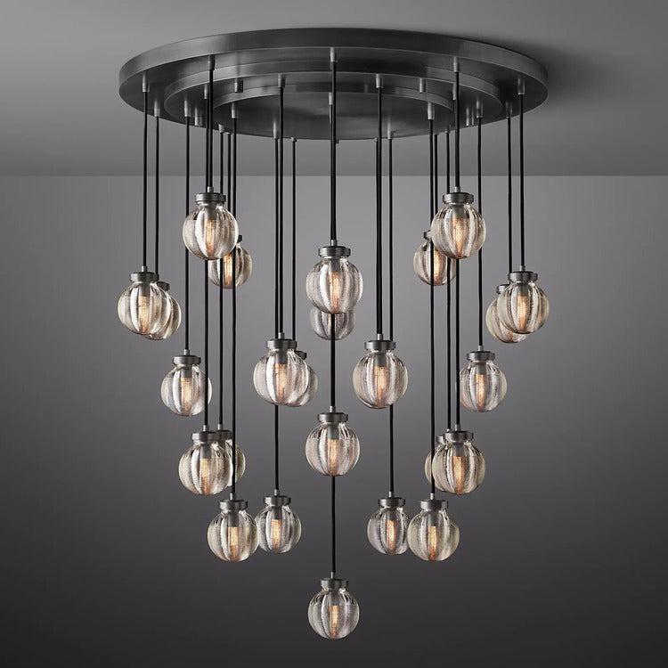 Perle Glass Round Chandelier