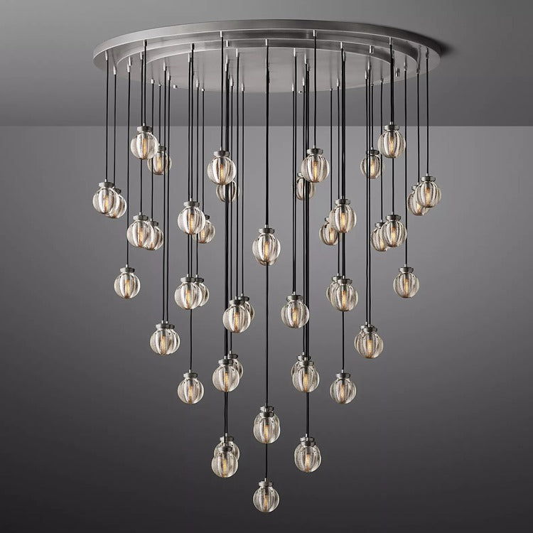 Perle Glass Round Chandelier