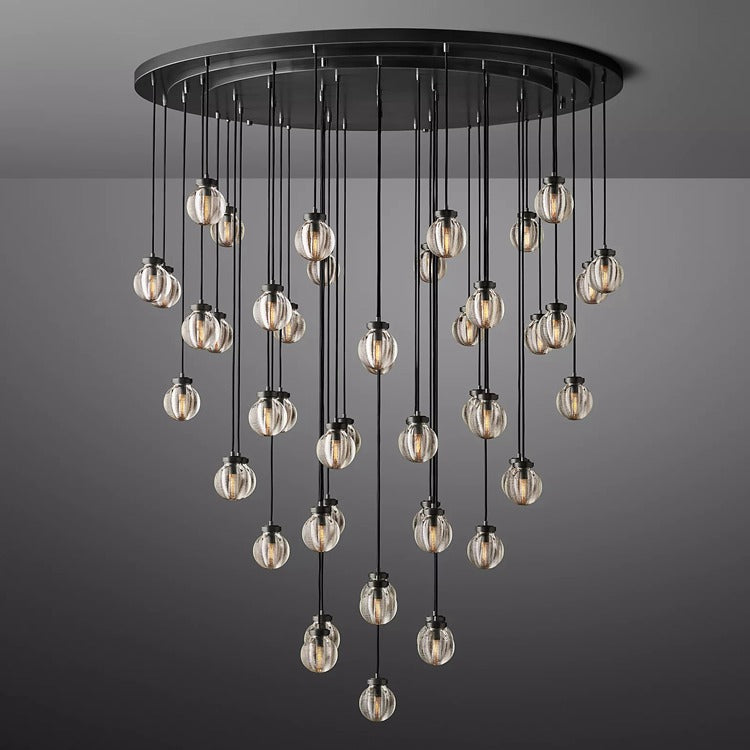 Perle Glass Round Chandelier
