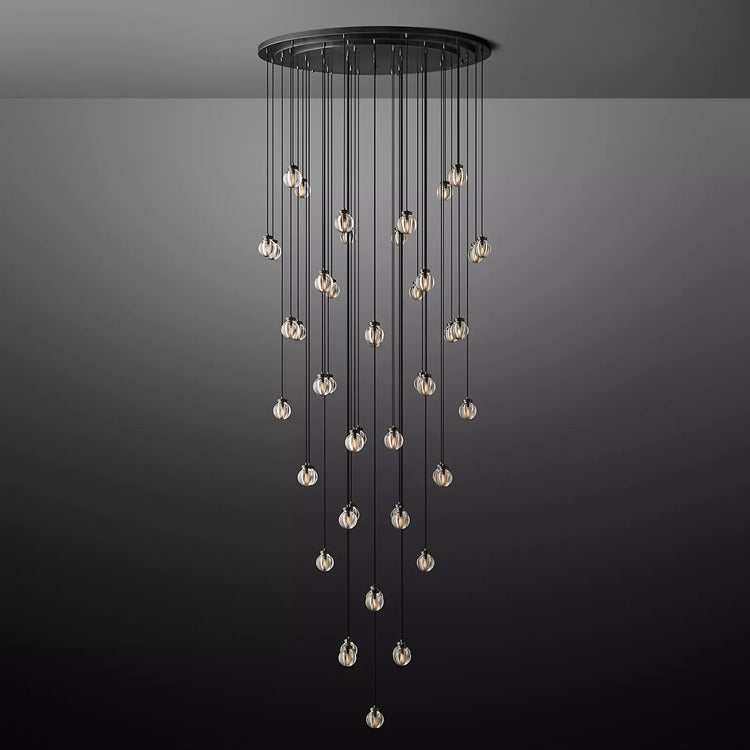 Perle Glass Round Chandelier
