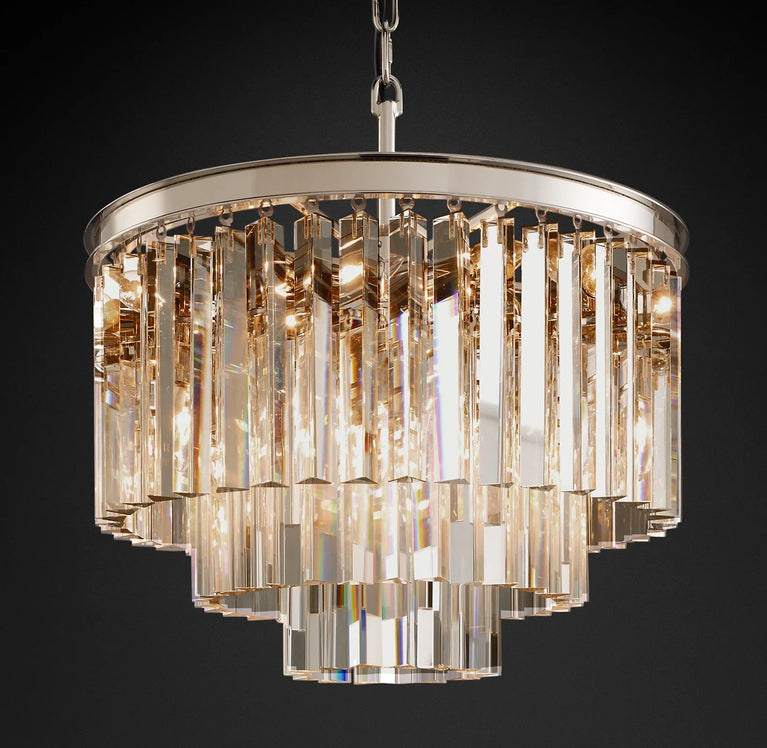 Clavel Crystal Round Chandelier for Living Room, Interior lighting