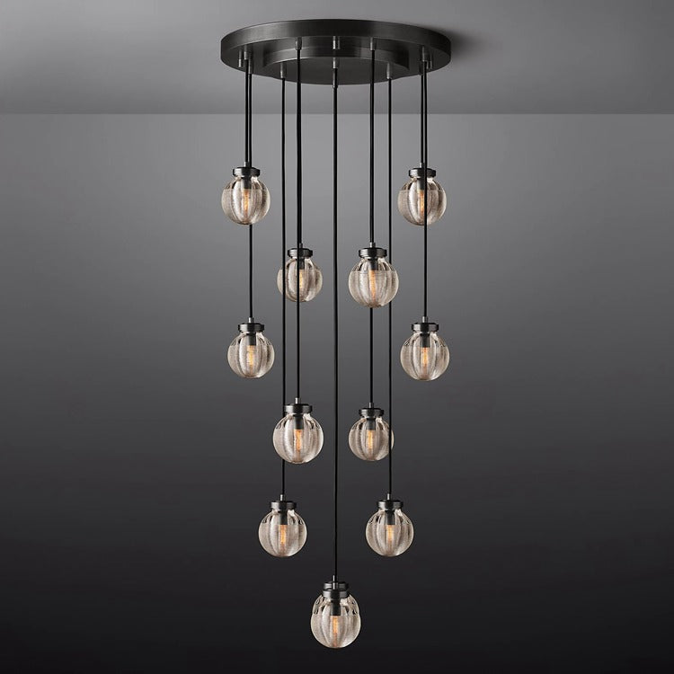 Perle Glass Round Chandelier