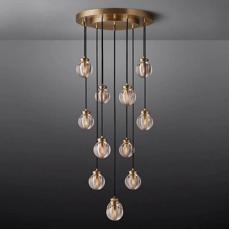 Perle Glass Round Chandelier