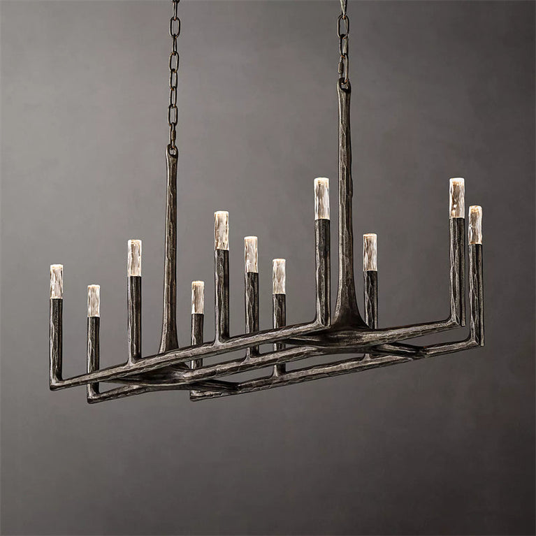 Thaddeus Linear Chandelier 54" , Living Room 11 Light