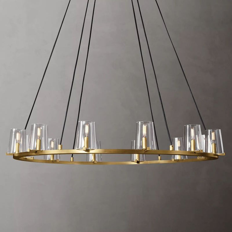 Cielle Round Chandelier Glass 48'',Modern Island Chandelier