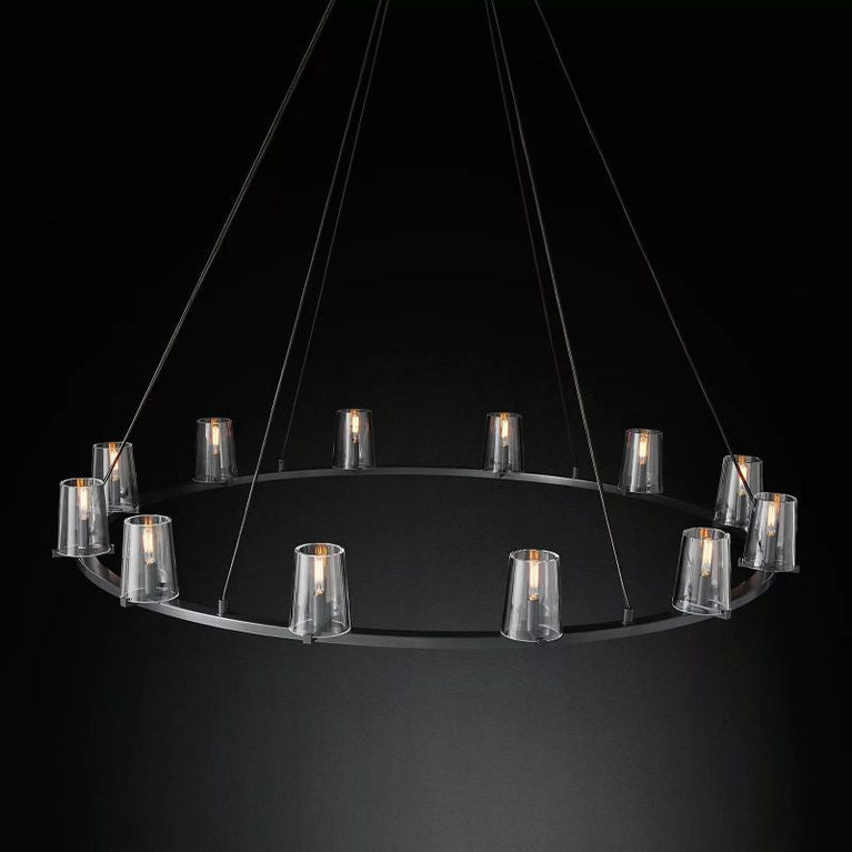 Cielle Round Chandelier Glass 60'' for Living Room