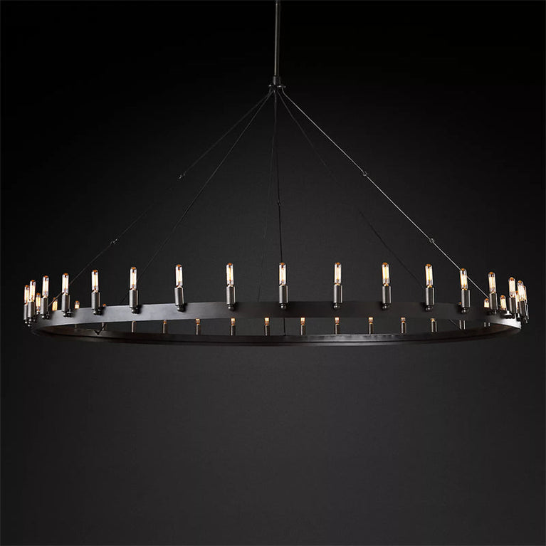 Vintage Filament Round chandelier 73" 36-Lights