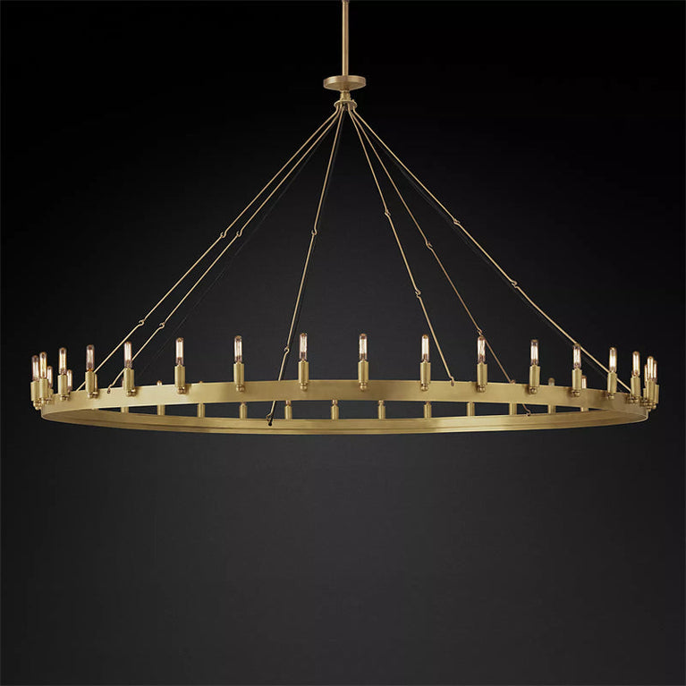 Vintage Filament Round chandelier 73" 36-Lights