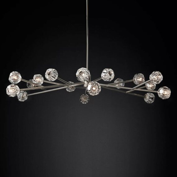 Bille De Crystal Ball Oval Chandelier 72� 24-Lights