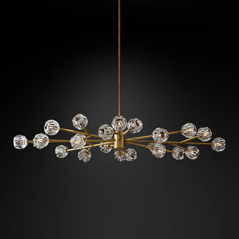 Bille De Crystal Ball Oval Chandelier 72� 24-Lights