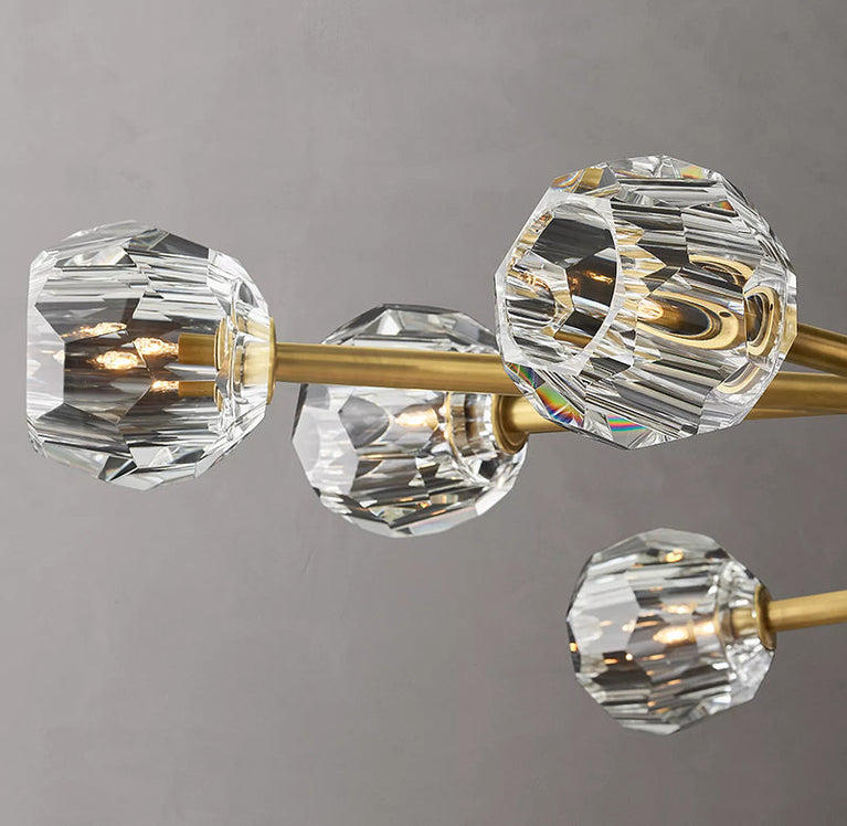 Bille De Crystal Ball Oval Chandelier 72� 24-Lights