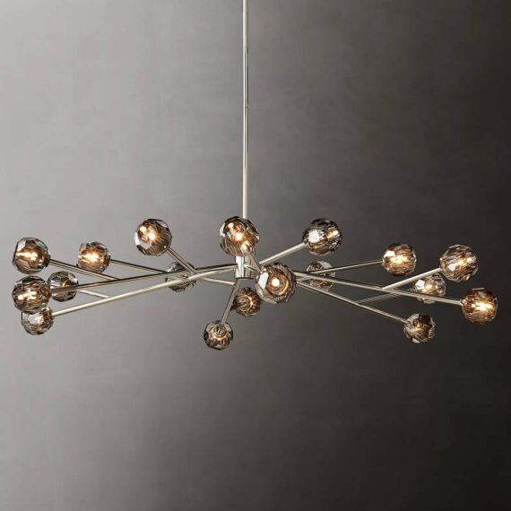 Bille De Crystal Ball Oval Chandelier 72� 24-Lights