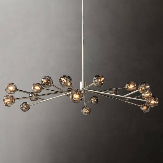 Bille De Crystal Ball Oval Chandelier 72� 24-Lights
