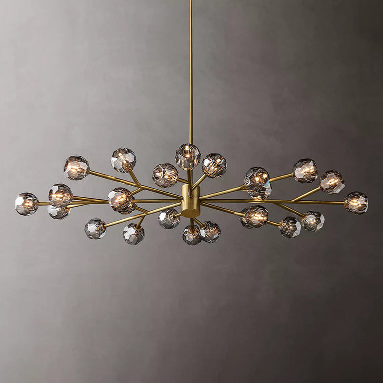 Bille De Crystal Ball Oval Chandelier 72� 24-Lights