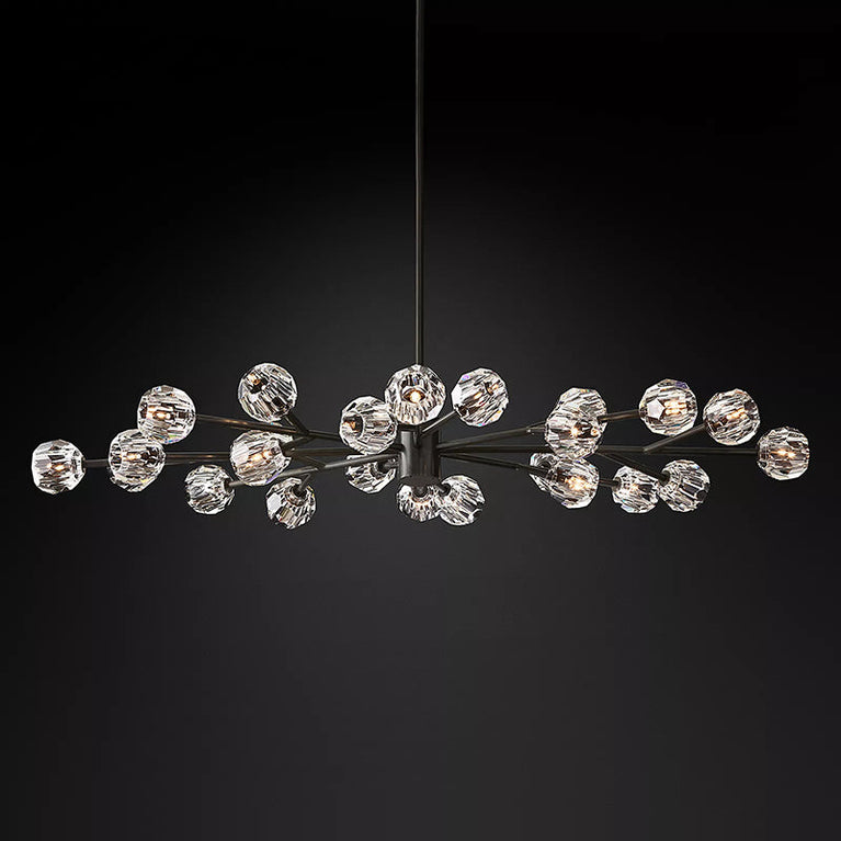 Bille De Crystal Ball Oval Chandelier 72� 24-Lights