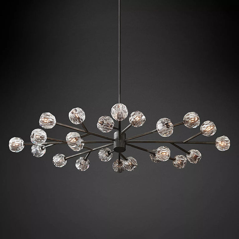 Bille De Crystal Ball Oval Chandelier 72� 24-Lights