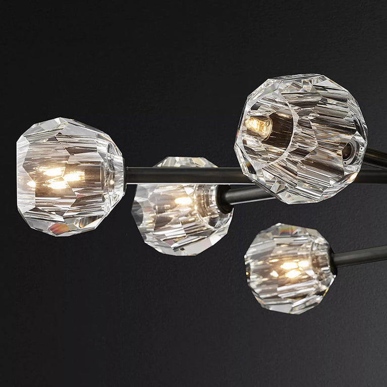 Bille De Crystal Ball Oval Chandelier 72� 24-Lights