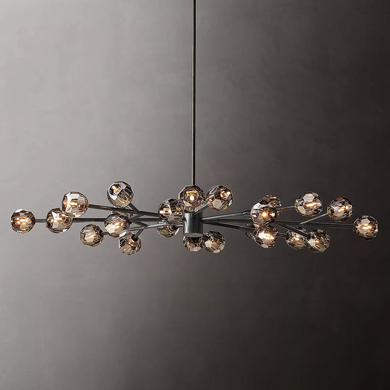 Bille De Crystal Ball Oval Chandelier 72� 24-Lights