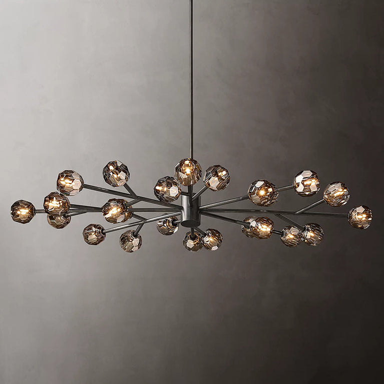Bille De Crystal Ball Oval Chandelier 72� 24-Lights