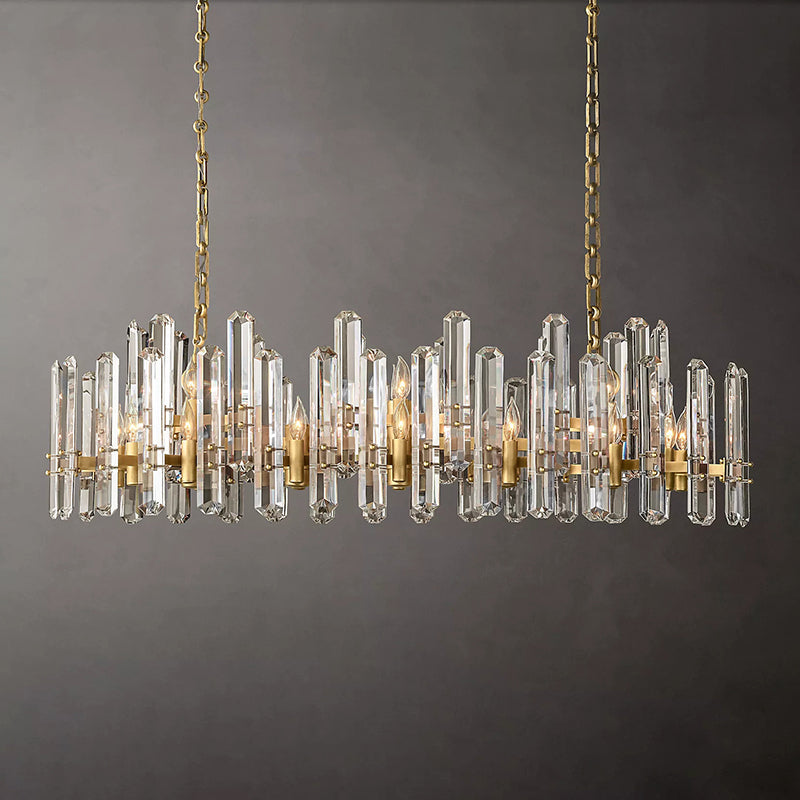 Bonnington Crystal  Rectangle Chandelier 54"