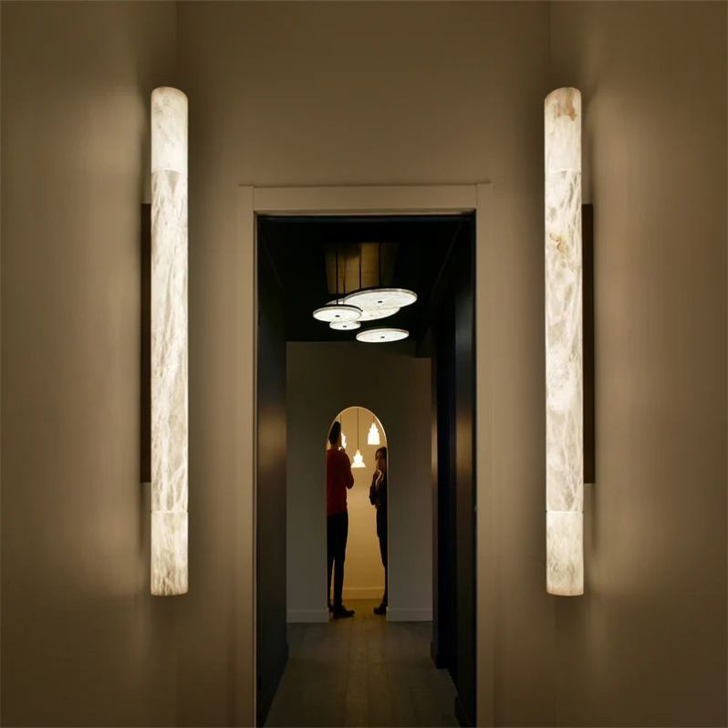 Grandeur Alabaster Grand Linear Hallway Sconce