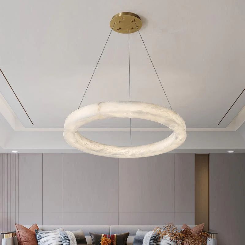Alabaster Round Pendant  rbrights   