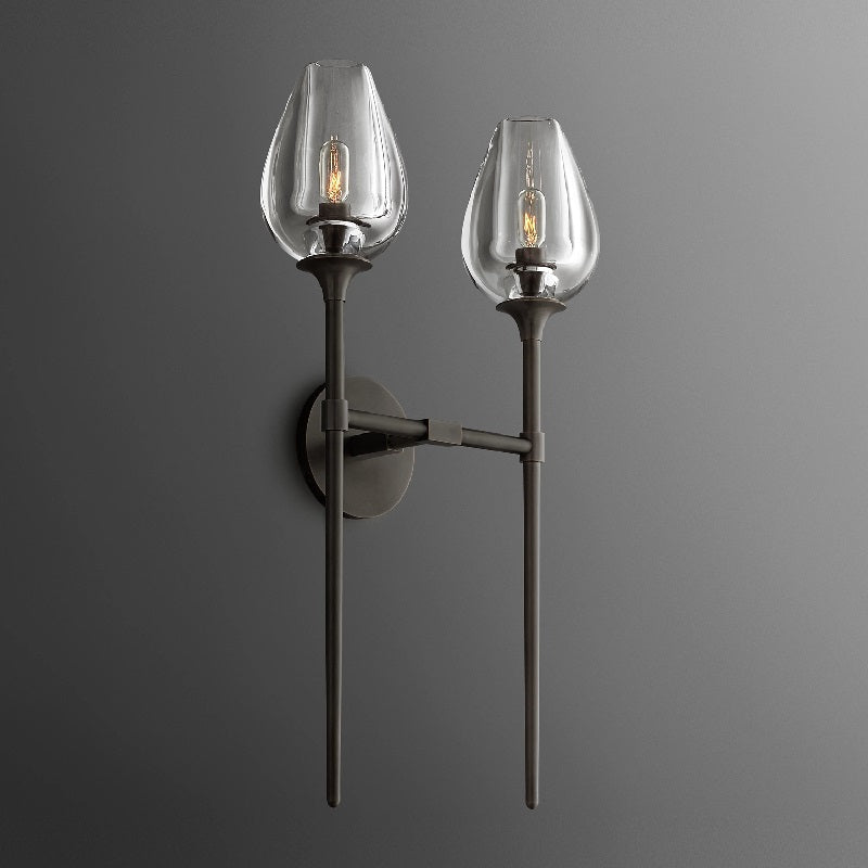 (customized）Tulip Double Wall Lamp 30”H