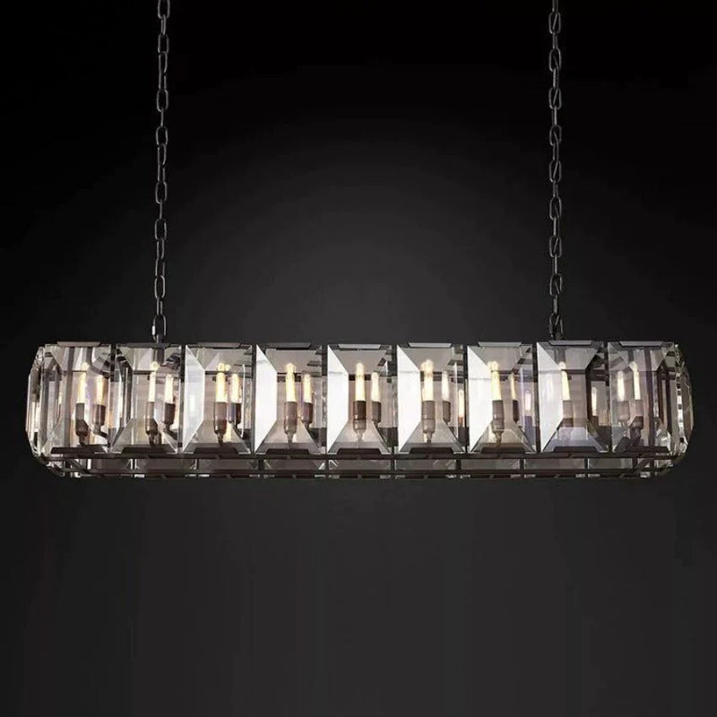 Harlow Crystal Rectangle Chandelier 74"