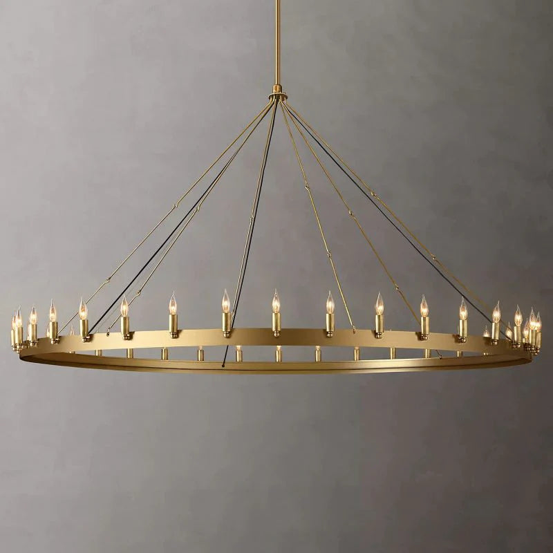 Camino Vintage Candelabra Round Chandelier 73"